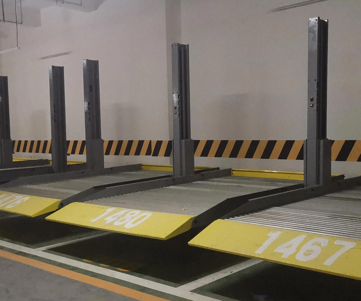 桂林四柱升降式機械式停車庫安裝