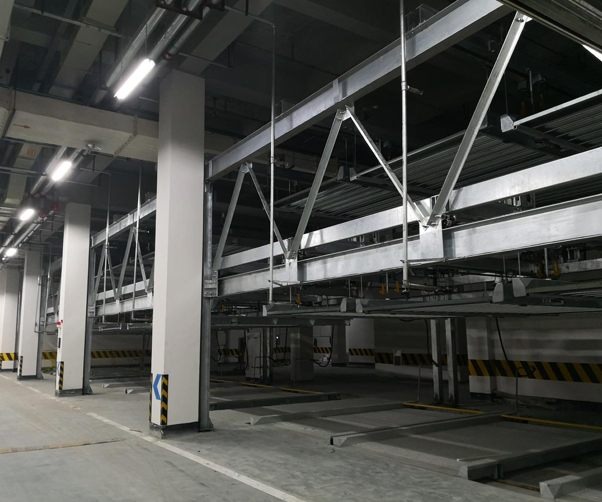 谷城PSH5五層升降橫移式智能停車設備